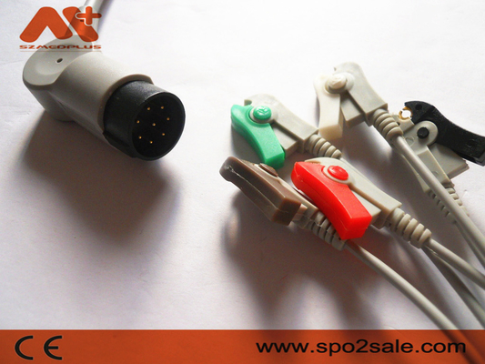 Nihon Kohden OEC-6102A, OEC-6105A, OEC-6120A, OEC-6120J, OEC-6120K Kompatibel 5Lead Clip Kabel EKG Sambungan Langsung