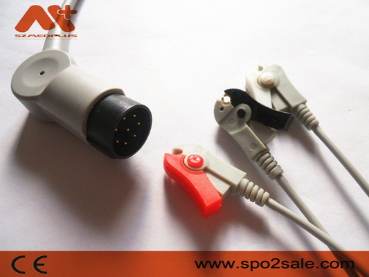Nihon Kohden OEC-6102A, OEC-6105A, OEC-6120A, OEC-6120J, OEC-6120K Kompatibel 3Lead Clip Kabel EKG Sambungan Langsung