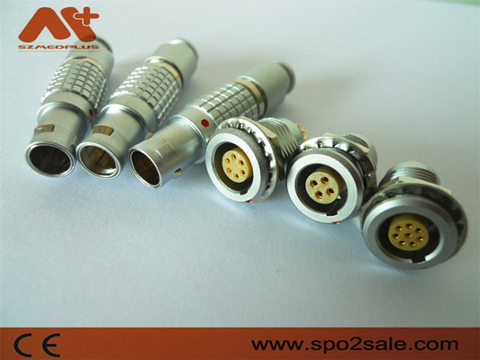 Tembaga Plated Gold Medical Kabel Konektor Logam 1B 2pin 4pin 5pin 6pin Konektor