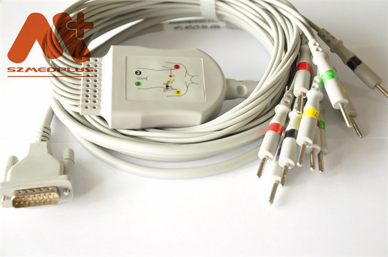 safety TPU IEC AHA EKG Cable Untuk EDAN SE 601 Elektrokardiograf