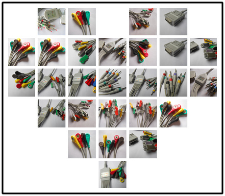safety TPU IEC AHA EKG Cable Untuk EDAN SE 601 Elektrokardiograf