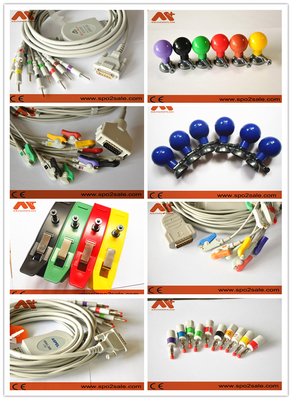 Kabel Memimpin Elektroda TPU medis Untuk Elektrokardiograf Mindray R12
