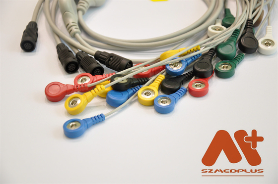 Kompatibel Valenta Mn-08 7 memimpin Holter ECG Kabel