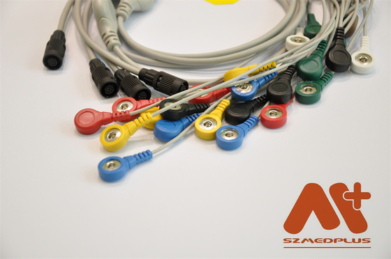 Kompatibel Valenta Mn-08 7 memimpin Holter ECG Kabel