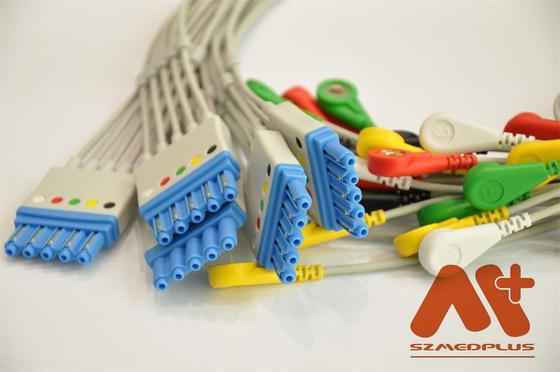 5 Lead AHA Snap ECG Patient Cable M1644A Kompatibel dengan Philips
