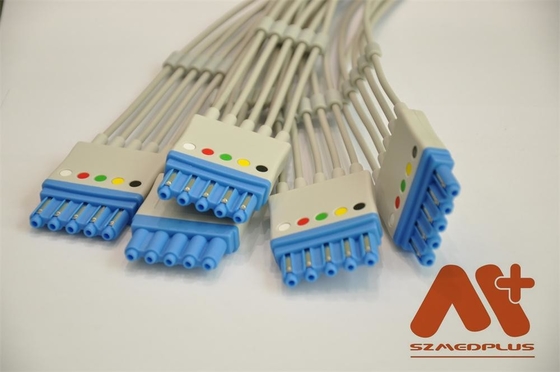 5 Lead AHA Snap ECG Patient Cable M1644A Kompatibel dengan Philips